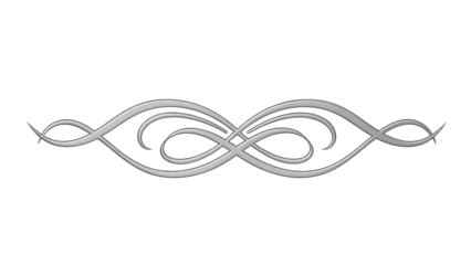 White infinity symbol design element isolated on transparent background