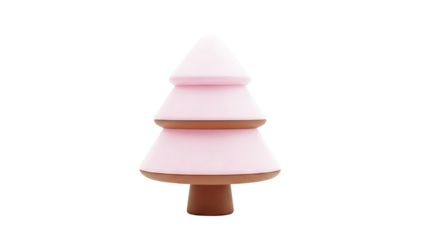 Pink Christmas Tree Decoration with Brown Accents