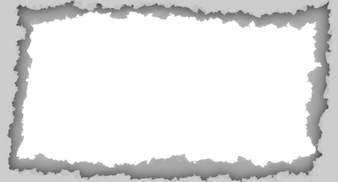 Minimalist rectangular paper tear frame for photo overlay
