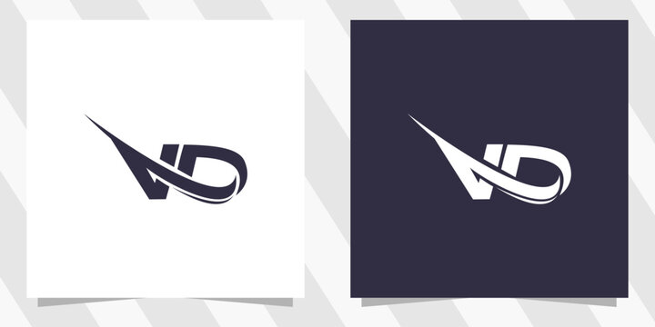 letter vd dv logo design