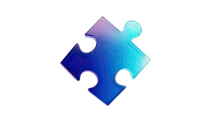 Blue Puzzle Piece with Gradient