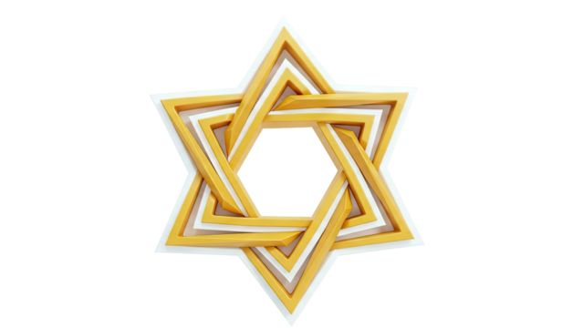 Golden Star of David Emblem - Powered by Adobe