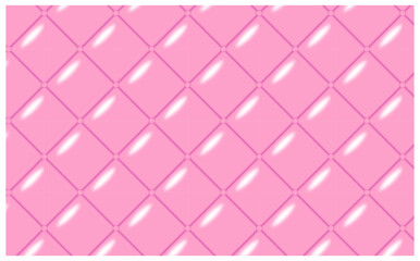 Obraz premium ピンクのぷっくりキルティング背景イラスト