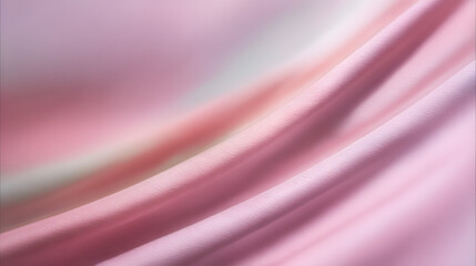 Obraz premium Silk Fabric in Blush Tones: Luxurious silk fabric elegantly draped, with soft folds and subtle gradients of blush color hues, creating a delicate, flowing, and ethereal texture.