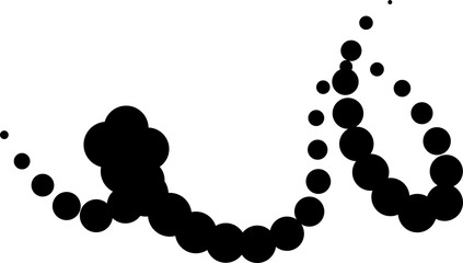 Bold dotted wave line shapes set