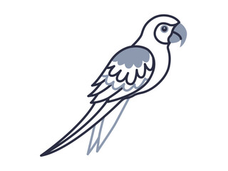 Obraz premium Parrot icon. Zoo icon outline. Simple vector illustration in modern thin line style.