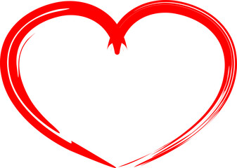 Simple red heart outline ideal for romance, health, or love-themed digital content and marketing campaigns.