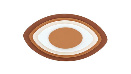 Abstract Eye Shape with Earth Tones