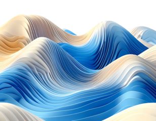 Abstract wave-like forms with gradient color changes against black