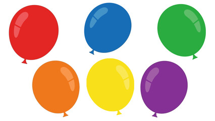 Obraz premium Colorful balloons isolated on white background for celebration and joyful events