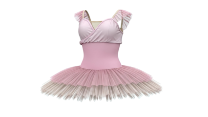 Pink Ballet Tutu with Ruffled Sleeves