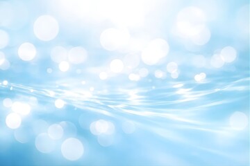 水面の光がきらめく透明感のある抽象背景｜未来を感じさせる清潔なブルーグラデーション