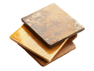 Rustic Ceramic Tiles Stack Isolated