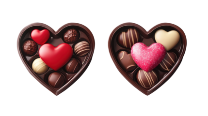 Valentine's day chocolate hearts, romantic gifts, sweet treats