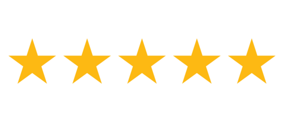 Five star rating icon, customer review feedback symbol, quality evaluation score graphic design
