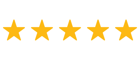 Five star review icon strip, top quality rating symbol, positive feedback graphic design element