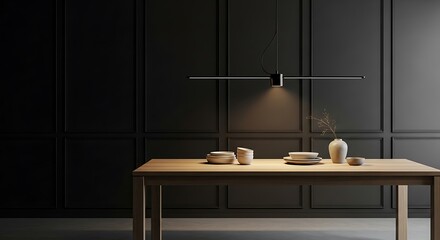 modern kitchen interior with table