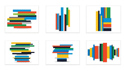 Colorful Abstract Geometric Shapes Background, Modern Design Elements