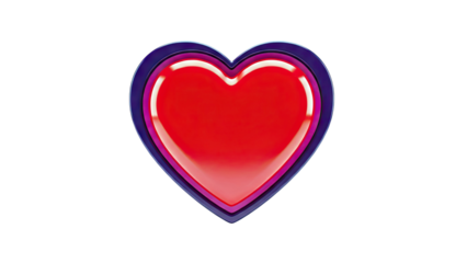 Layered Heart Symbol with Red and Purple Tones