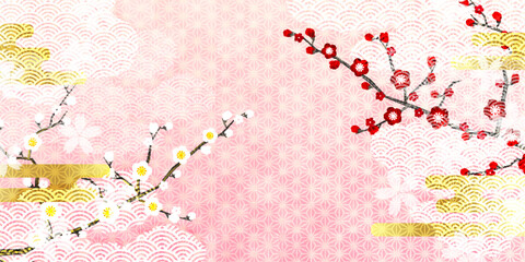 梅　節分　金　春　背景