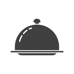 Obraz premium Restaurant Food Serving Cloche Icon