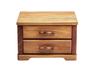 Small wooden two drawer organizer