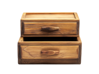 Small Wooden Drawer Box Isolated