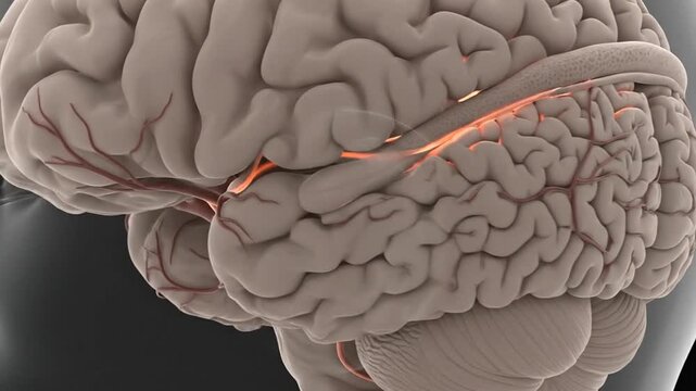 human brain anatomy, medical 3d rendering