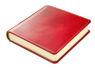 Red Hardcover Book Isolated