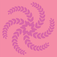 Vector seamless pattern pink flowers background