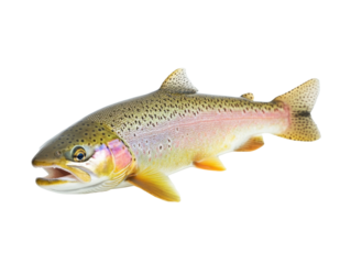 Rainbow Trout Isolated on Transparent Background