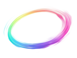 Colorful circular paint brush stroke ring