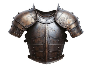 Naklejka premium Antique Steel Knight Armor Chestplate Isolated