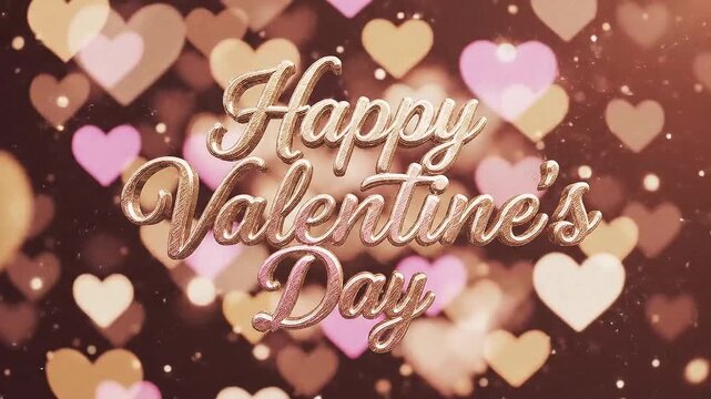 Valentine's Day celebration with hearts and love in a warm, festive atmosphere