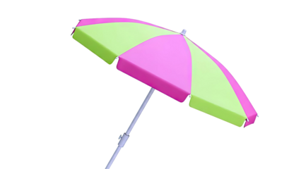Pink and Green Beach Umbrella