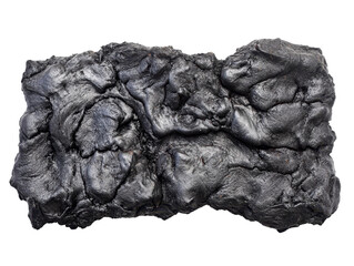 Obraz premium Rough black asphalt bitumen texture on transparent