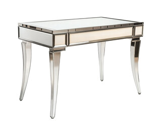 Elegant mirrored console table on transparent background