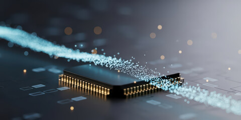 Futuristic digital blue wave virtual art light design science motion electric illustration explosion glowing line ai analysis finance connectivity technology tech energy space particle flow