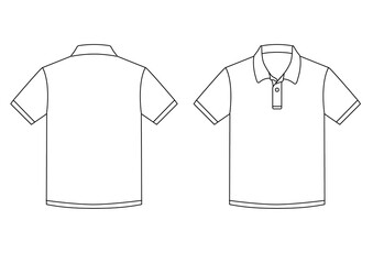 ポロシャツ　白　半袖　襟開き