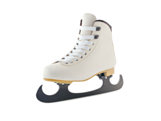 White figure skate isolated