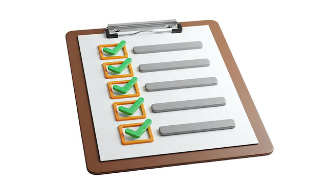 Clipboard with Completed Tasks