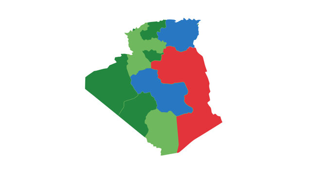 libya map regions colored