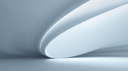Abstract architectural design with smooth, curving lines, creating a sense of movement and elegance