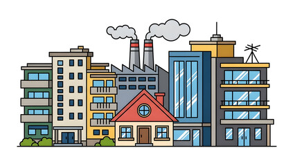Fototapeta premium collection featuring diverse architectural styles including residential house commercial office building urban apartment complex and suburban dwelling layout design