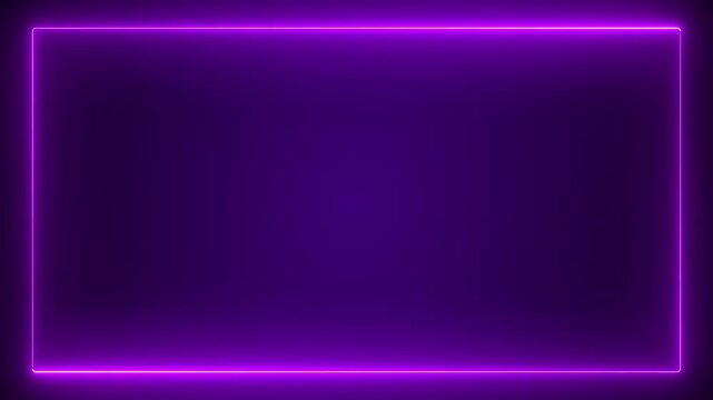 purple neon webcam overlay with curved glowing lines and smooth edges on transparent alpha channel