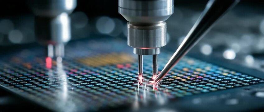 Cleanroom fabrication of silicon wafers in plastic holder boxes with integrated circuits to produce CPUs and GPUs