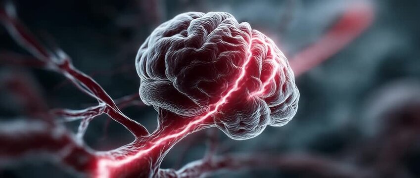  depicts a blood clot in the brain. A stroke might result from the clot obstructing blood flow to the brain.