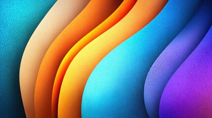 Vibrant waves of color blend seamlessly, creating a dynamic and visually appealing abstract design with smooth transitions.