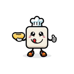 cute tofu delicious holding soybeans