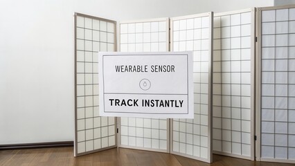 Modern Wearable Sensor for Instant Tracking in Minimalist Space with Screen Partitions and Soft Lighting